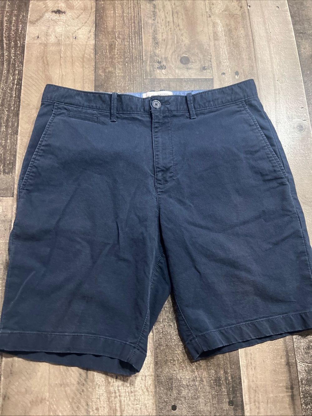 Original Penguin Navy Flat-Front Chino Shorts 32